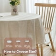 thumbnail image 6 of Table Cloth,Round Tablecloth 60 Inch Cotton Linen Table Cloths With Tassel Boho Table Cover For Kitchen Dining Room Tabletop Decorations Farmhouse Coffee Picnics Suit For Round 30 48" Table, 6 of 8