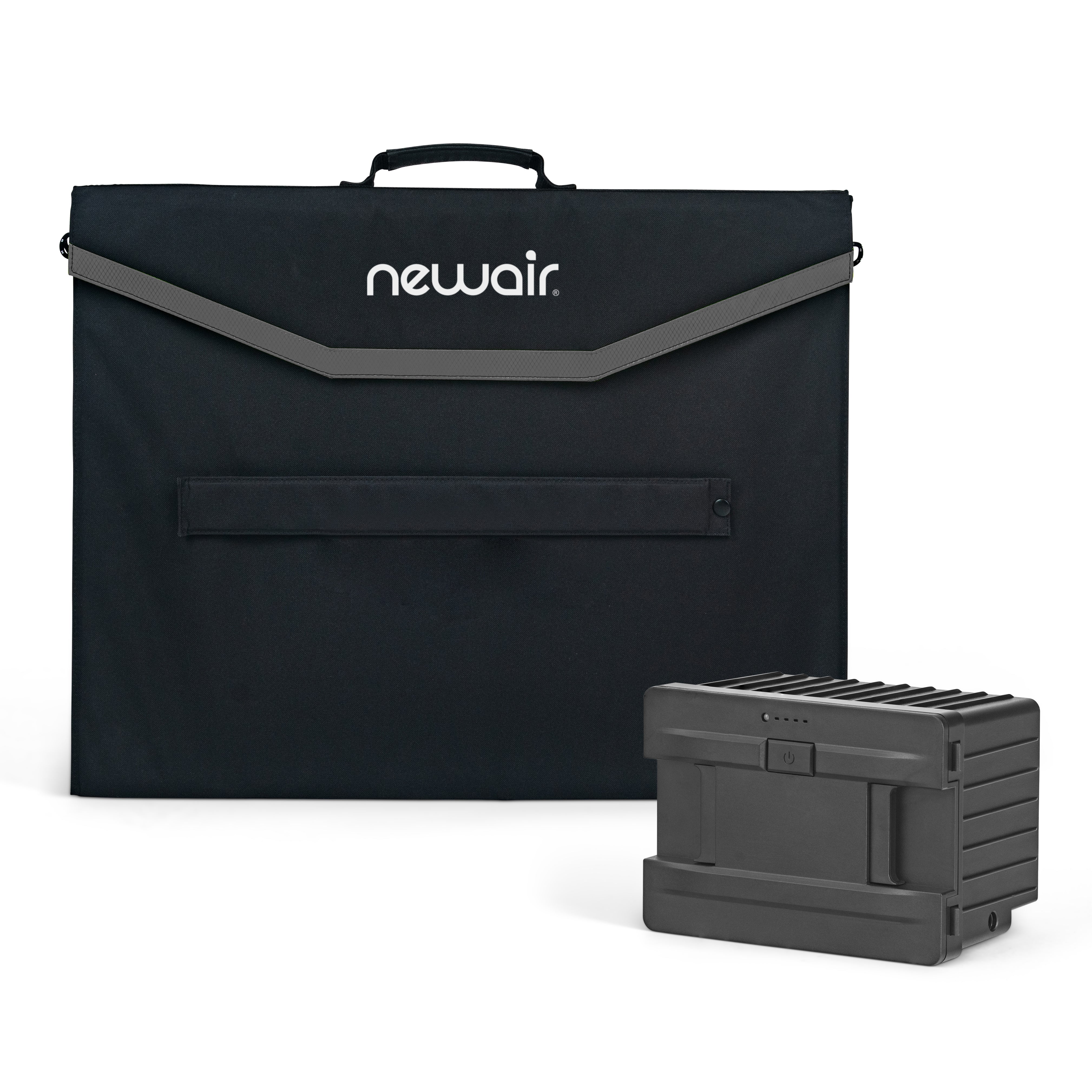 Newair Solar Generator Kit with 100W Solar Panel and 173W Removeable/Rechargeable Lithium Battery, Connects to DC 12V/24V Electric Car Fridge and Freezer