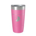 thumbnail image 1 of Upper Herring Lake Map Tumbler Travel Mug Insulated Laser Engraved Coffee Cup Michigan 20 oz Pink, 1 of 1