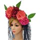 thumbnail image 5 of Día de los Muertos Diadema Dia de los Muertos Flor Mexicana Corona Accesorios de Halloween MFZFUKR CPB-DE-LYY973-4, 5 of 5