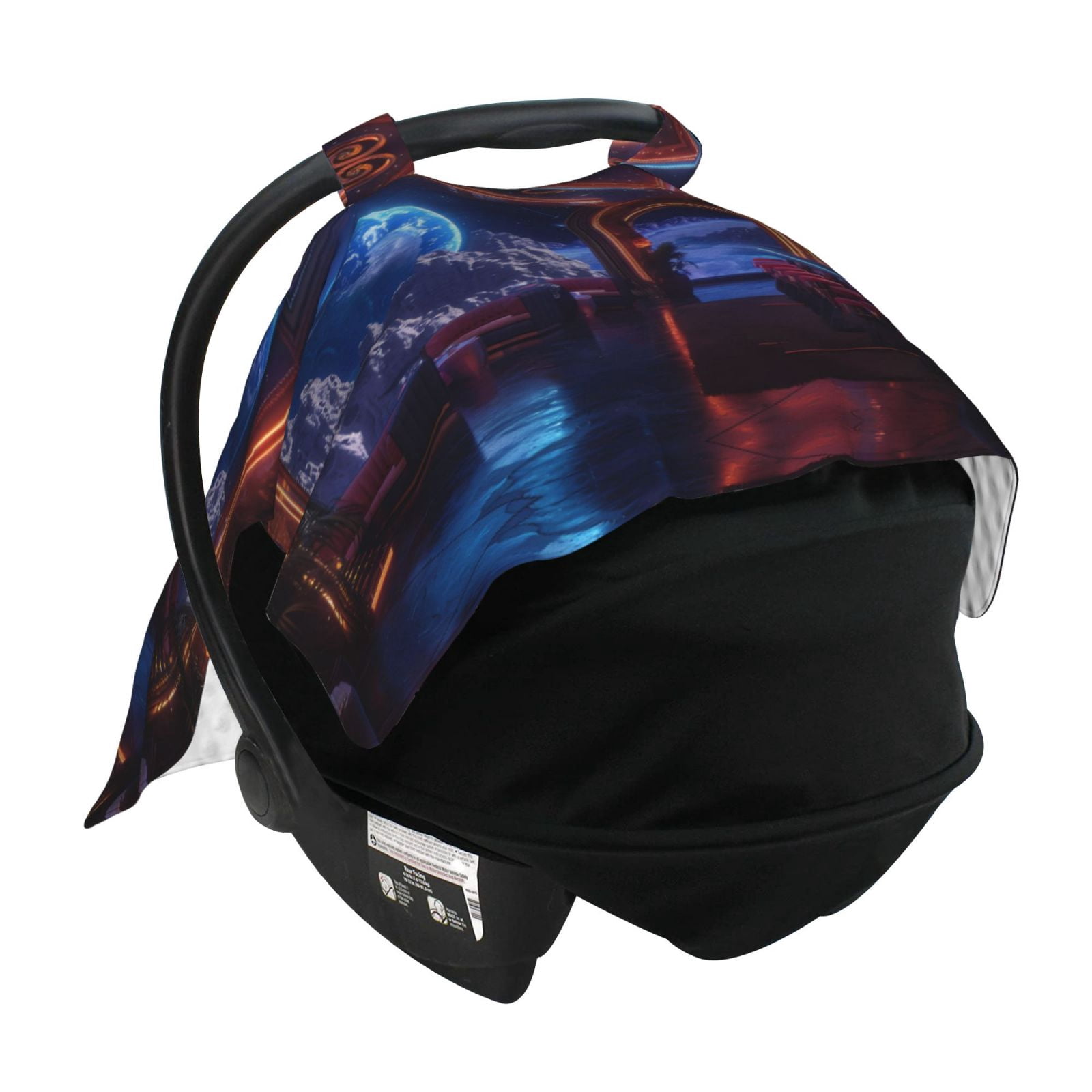 Car Seat Cover Baby - Futuristic Bar Space View Breathable Infant Car Seat Cover for Baby Carseat, Lightweight Comfort Baby Essentials Must Haves Newborn Stuff for Girl Boy