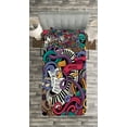 thumbnail image 3 of Ambesonne Hipster Quilted Bedspread Set 2 Pcs, Music Theme Instruments, Twin Size, Multicolor, 3 of 3