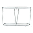 thumbnail image 3 of Furniture of America Ollis 1-Shelf Glass Top and Metal Chrome Sofa Table, 3 of 7
