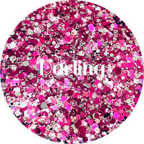 Glitter Heart Co. - High Quality Polyester Glitter - Darling - 1 oz Bag- Pink Silver Chunky Mix