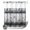 Blue, variant on No Hook Shower Curtain, Grey Wood Grain Shower Curtains for Bathroom with See Through Top Window, Country Vintage Barn Door Rustic Lodge Waterproof & Washable Bath Curtain Narrow 54"x78"