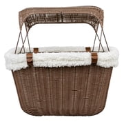 PetSafe Happy Ride Wicker Bicycle Basket for Small Pets, Up to 13 lb, Handlebar Mount
