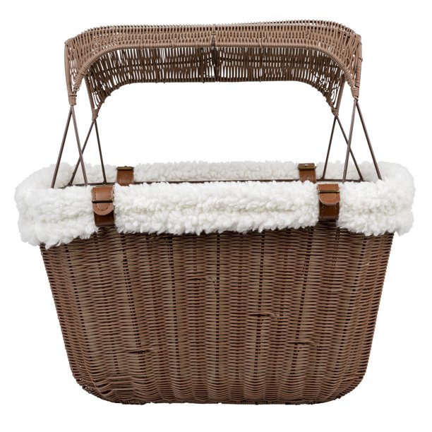 PetSafe Happy Ride Wicker Bicycle Basket for Dogs and Cats up to 13 lb