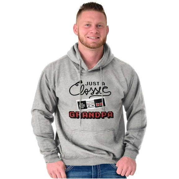 Just a Classic Grandpa Video Gamer Men's Big & Tall Graphic Hoodie Brisco Brands 2X