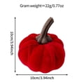 thumbnail image 3 of 3.9 in Velvet Fabric Pumpkin, Faux Pumpkin for Halloween and Thanksgiving Centerpiece, Artificial Fall Pumpkin Decor, 3 of 7