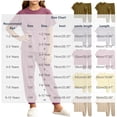 thumbnail image 4 of Bovxnpu Girls Sleepwear 2 Piece Loungewear Set Ribbed Short Sleeve Top and Elastic Cuffed Pants Loungewear Outfits Set, 4 of 7