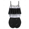 thumbnail image 2 of Además pluma tamaño de la impresión del recorte del entrecruzamiento de baño tankini Rosegal Camisetas sin mangas de talla grande, 2 of 5
