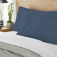 thumbnail image 5 of Purity Home 100% Cotton Standard Navy Percale Pillowcases, 400 Thread Count Breathable, Super Soft, Cool & Crisp 2-Piece Set, 5 of 8