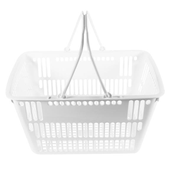 Oulii Grocery Basket Portable Plastic Shopping Bin Rectangular Handles 1Set