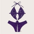 thumbnail image 3 of Intimates sous-Vêtements en Dentelle pour Femmes, Body à Col en V Profond, une Pièce, 3 of 6