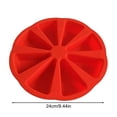 thumbnail image 3 of Hovilon Silicone Baking Moulds - 8 Portion Pizza Cake Pan, Non Stick Heat Resistant Scone Bake Pan for Bread, Food Grade Oven Safe Bakeware for Home Kitchen Dessert Making, Easy Release Flexible Mold, 3 of 6