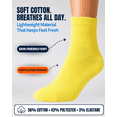 thumbnail image 4 of Special Essentials 6 Pairs Women's Non-Binding Diabetic & Circulator Ankle Socks - Comfortably Soft, Moisture-Wicking Cotton Assorted Multicolors, 4 of 7