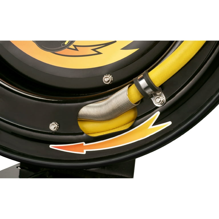 Pentagon Tools 3/8 300PSI Heavy Duty Retractable 100 Foot Air Hose & Reel Professional Grade Pentagon Tools 3/8 300PSI Heavy Duty Retractable 100 Foot Air Hose & Reel Professional Grade