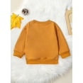 thumbnail image 3 of Halloween Sweatshirts for Toddler Girls Long Sleeve Crewneck Letter Print Pullover Tops, 3 of 8