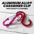 thumbnail image 4 of Aspire 10 Pack S-Shaped Aluminum Carabiners Gray, 2 Inch Double Snap Hook Clips for Keychains, Backpacks, Camping Picnics, 4 of 6