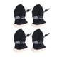 thumbnail image 1 of EeaseMX 4 botas de lluvia antideslizantes para mascotas, cubrepiés de perro, botas gruesas de felpa, suela protectora para patas (negro, talla 7), 1 of 8