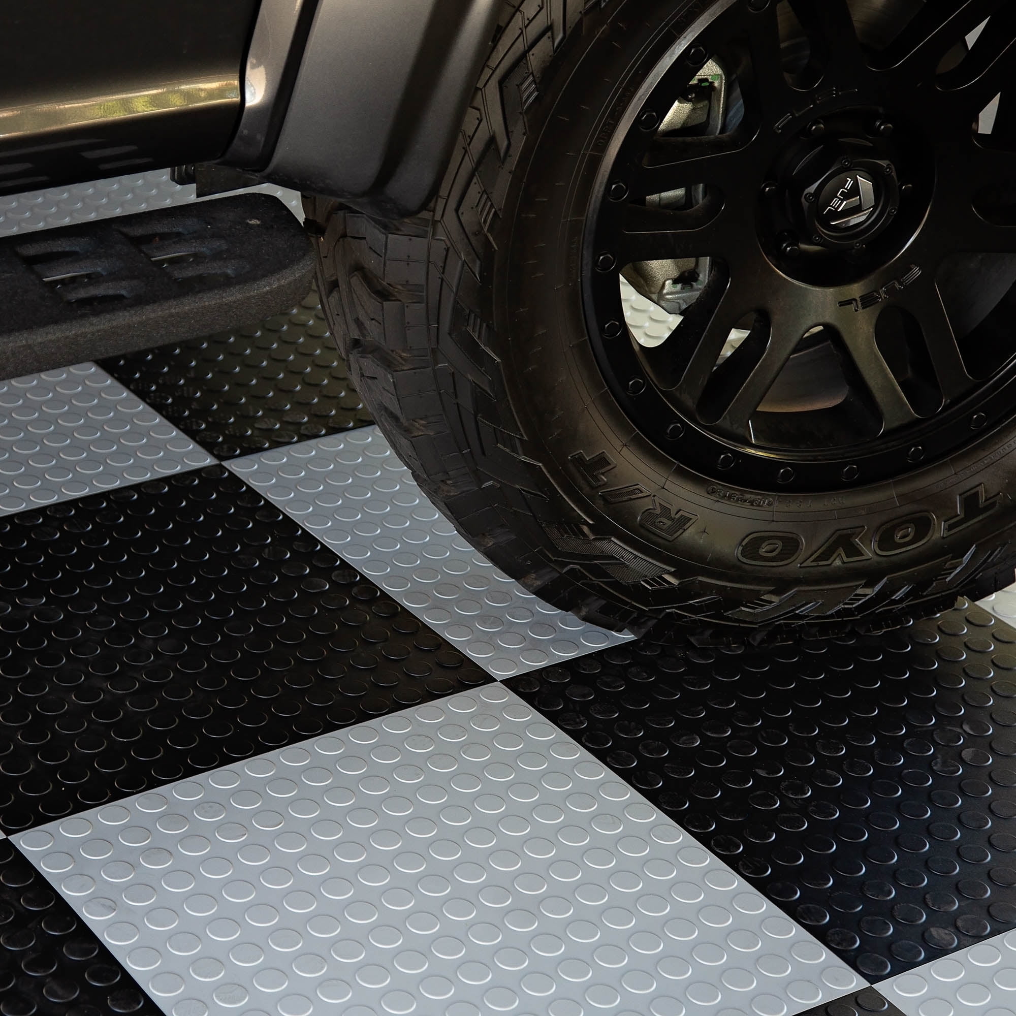 Flooringinc Coin Flex Nitro Tiles Black 20 5 X20 5 Hidden