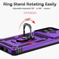 thumbnail image 6 of for Moto G Stylus 5G 2023 Case with Slide Camera Cover HD Screen Protector [ Grade Drop Tested]  Ring Holder Kickstand Protective Phone Case for Motorola Moto G Stylus 5G 2023, Purple, 6 of 17