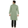 thumbnail image 4 of Atasi Indian Solid Kurta Pajama Set For MensMandarin Collar Casual Long-Wear Kurta, 4 of 7