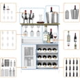 thumbnail image 2 of Ourlova Wine Bar Cabinet Home Coffee Bar Cabinet w/Detachable Wine Rack and Glass Holder Kitchen Buffet Sideboard Storage Shelf Freestanding Liquor Cabinet for Living RoomDining RoomWhite, 2 of 7
