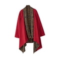 thumbnail image 3 of Cárdigan de hombre de mezcla de algodón, informal, étnico, con dobladillo irregular, cárdigan ligero Rojo, 3 of 8