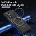 thumbnail image 7 of For Samsung Galaxy Z Fold 5 Case with Screen Protector, Grip Ring Kickstand Shockproof Hard PC Back Cover Anti-Scratch Bumper Drop Protection Slim Fit Phone Case for Samsung Galaxy Z Fold 5, Black, 7 of 7