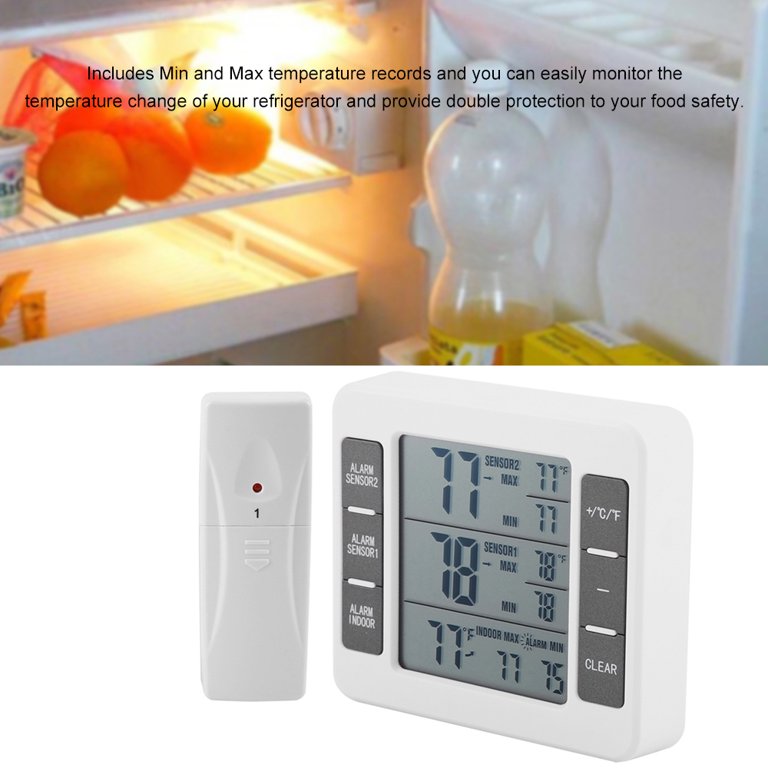 Greensen Temperature Remote Sensor,Battery Powered Wireless Digital  In/Outdoor Thermometer Humidity Temperature Remote Sensor,Digital  Thermometer