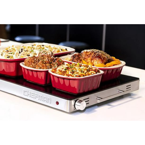 Chefman Stainless Steel & Glass Electric Warming Tray - Black, 21 x 16 in -  Harris Teeter
