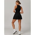 thumbnail image 5 of AEXTO Womens Tennis Golf Dress with Built-in Bra Shorts Zipper Slim Fit A-line Hem Skirt Athletic Dresses with Pockets, 5 of 7