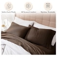 thumbnail image 6 of Twin Bed Sheets 3-Piece Set | 21" Extra Deep Pocket Sheets with 1 Pillowcase | Hotel Luxury Quality | Shrinkage Free Bedsheet | Microfiber Bedsheets | Chocolate Brown, 6 of 9
