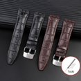 thumbnail image 4 of Correa de reloj Swatch para hombre de 21 mm de piel auténtica YVS423 YVS419 YVS413 YVS406 YVS400 YVS420 YVS435, color negro y marrón, 4 of 5