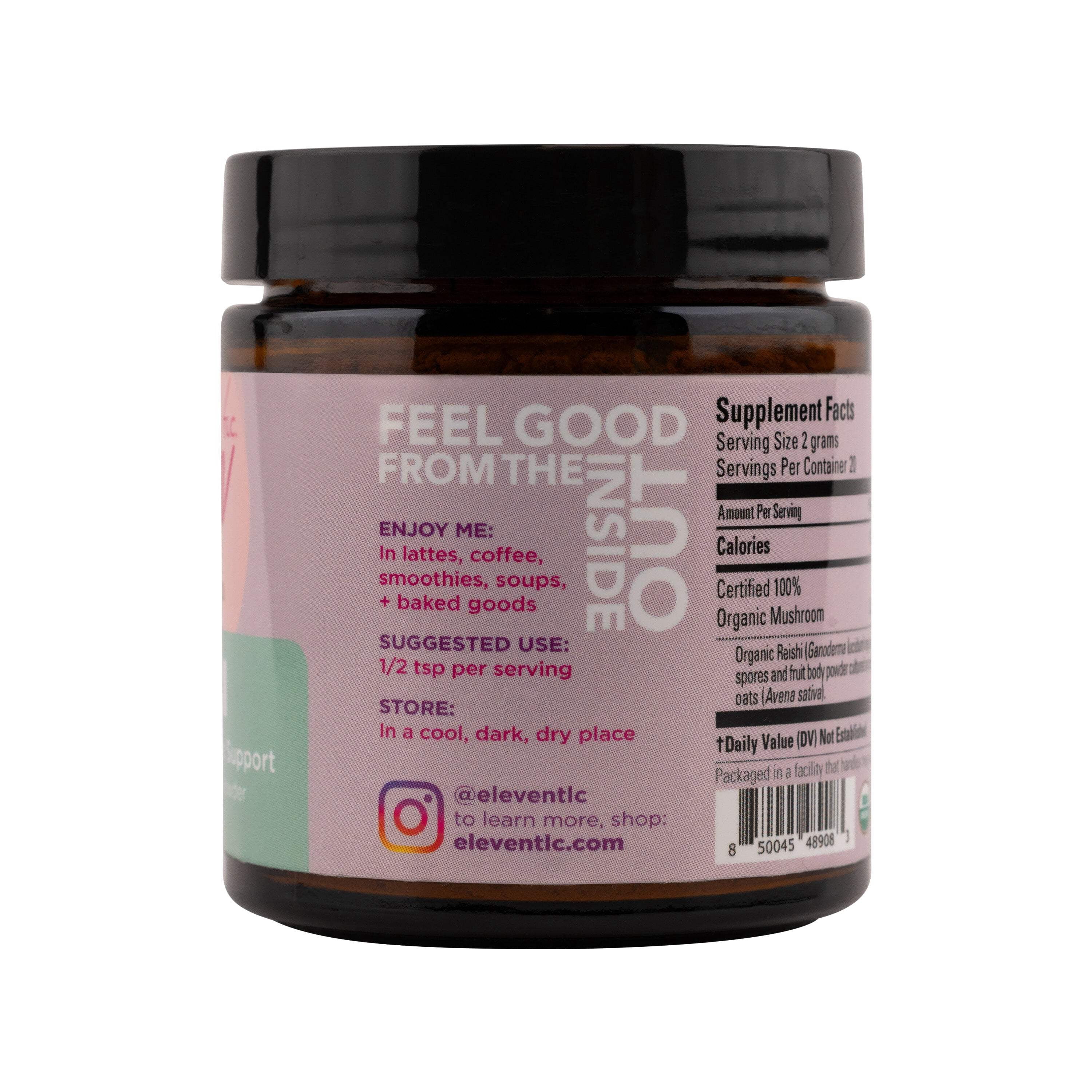 Eleven TLC, A Wellness Co Organic Reishi Mushroom Extract Powder, 40 Servings, 82 Grams