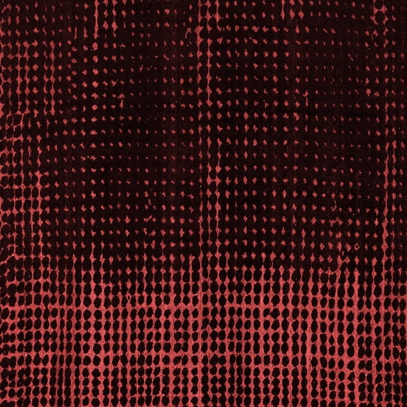 Ahgly Company Indoor Square Abstract Red Modern Area Rugs, 7' Square