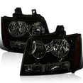 thumbnail image 1 of Spec-D Tuning Smoked Headlights Compatible with 2007-2013 Chevy Avalanche, 2007-2014 Tahoe Suburban, L+R Pair Head Light Lamp Assembly, 1 of 4