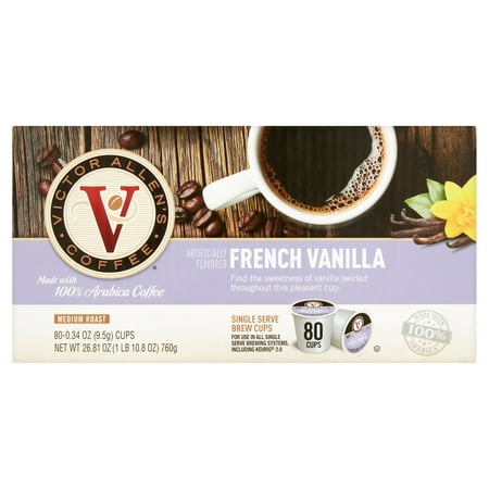 Victor Allen's Coffee French Vanilla Single Serve K-cup, 80 Count (Compatible with 2.0 Keurig Brewers)