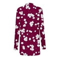 thumbnail image 5 of Clearance under $5 JINMGG Womens Coats Clearance, Winter Coats for Women Women's Fashionable Long Sleeved Floral Printed Cardigan Jacket, 5 of 6