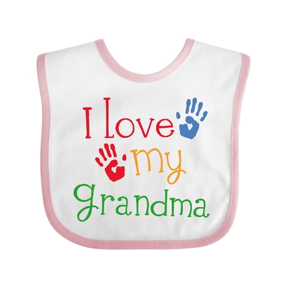 Inktastic I Love My Grandma Boys or Girls Baby Bib