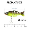 5pcs Multi Jointed Swimbait 6cm 4.7g 6 Segment Lifelike Artificial Hard