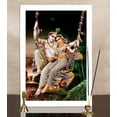 thumbnail image 6 of IBA Indianbeautifulart Radha Krishna On Swing Picture Frame Religious Poster White Wall Frame Deity Photo Frame Wall Decor&nbsp;For Home/ Office/ Temple-10 x 12 Inches, 6 of 7