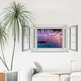 thumbnail image 5 of 3D Window Wall Stickers 31x15 Inch PVC Wall Stickers Water Beach Sunset Fake Windows Wall Decals Self Adhesive Wall Murals, 5 of 9