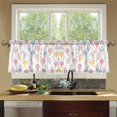 thumbnail image 4 of Yayeee Kitchen Curtains Tier Set of 2 Light Filtering 57"x36" Over Sink Window Panels, Colorful Ice Cream Pattern, 4 of 7