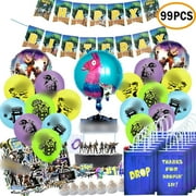 TOYOYO Video Game Birthday Party Supplies Set for Game Fans (99Pcs), Video Game birthday Party Favor Bags Goodie Bags Banner Decorations, Birthday Party Balloons, Cupcake Toppers, Stickers, Game Party