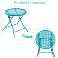 thumbnail image 4 of TeoKJ Outdoor Folding Side Table Patio foldable End Table Portable Outside Table 17.71" Height - Lake Blue, 4 of 7