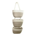 thumbnail image 1 of Cesta Colgante Organizador de Baño Almacenamiento de Cocina Cesta de Pared Tejida Soporte para Plantas Estilo Rústico Adecuado para Toallas Cosmético Marrón claro, 1 of 8