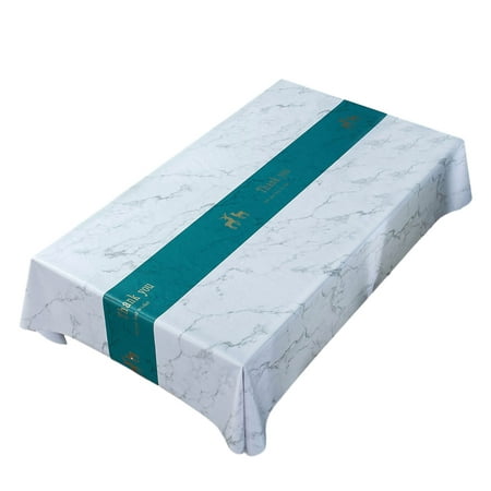 

Qianha Mall Light Luxury Tablecloth Autumn Leaves Print Tablecloth Pvc Table Cloth Waterproof Oilproof Rectangular Coffee Dining Table Cover Rectangular