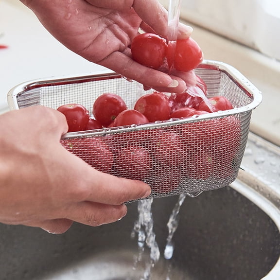 VERDANVERSE Stainless Steel Sink Strainer Basket, 1 Pc Kitchen Essential for Vegetable Washing and Drainage